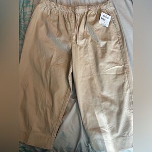 Coral Bay Women's Beige Drawstring Capris